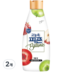 피죤 고농축 항균 보타닉 섬유유연제 애플밤 본품, 1L, 2개