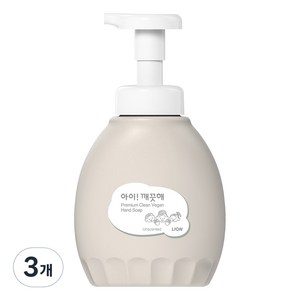 아이깨끗해 프리미엄 클린 비건 폼 핸드솝 무향, 450ml, 3개