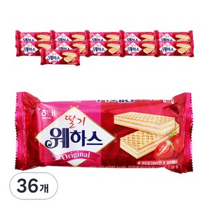 해태제과 딸기 웨하스, 50g, 36개