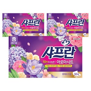 샤프란 아로마시트 시트 섬유유연제 후레쉬 드림 본품, 30매, 3개