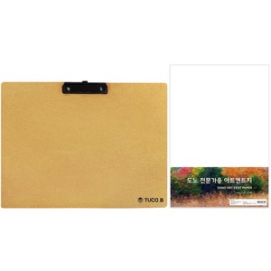 투코비 A3 나무 걸이용 클립보드 화판 + 도노 8절 아트켄트지 180g 125p, 1세트