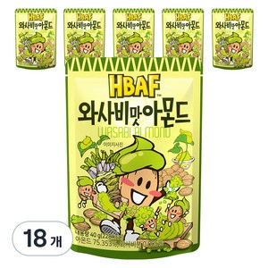 바프 와사비맛 아몬드, 40g, 18개