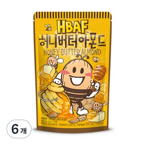 바프 허니버터 아몬드, 190g, 6개