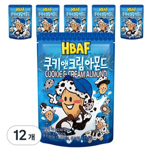 바프 쿠키앤크림 아몬드, 40g, 12개