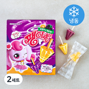 해태 팽이팽이 오렌지 14ml x 10개입 + 포도 14ml x 10개입 세트 (냉동), 2세트