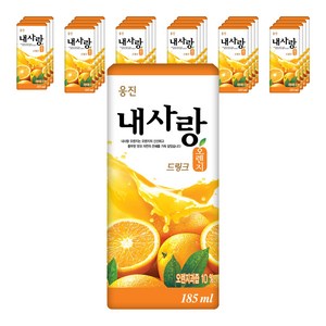 웅진 내사랑 오렌지 드링크, 185ml, 24개