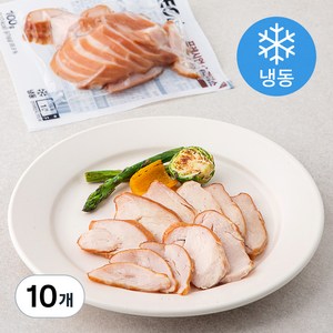 허닭 프레시업 슬라이스 닭가슴살 훈제 (냉동), 100g, 10개