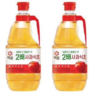 백설 2배 사과식초, 1.8L, 2개