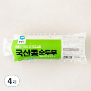 청정원 국산콩 순두부, 1kg, 4개