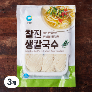 청정원 찰진 생칼국수, 450g, 3개