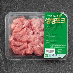 생생포크 무항생제 인증 1등급 뒷다리 찌개용 (냉장), 500g, 1개