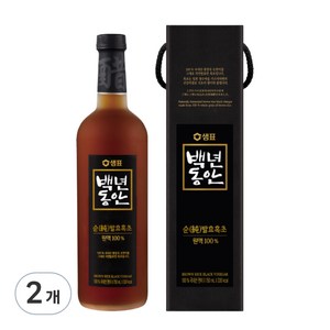 백년동안 순 발효 흑초 원액, 750ml, 2개