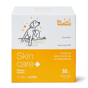 닥터웰릿 스킨케어 츄 강아지 간식 32p, 피부건강, 288g, 1개