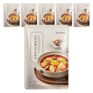 아워홈 얼큰한 해물 순두부찌개, 400g, 6개