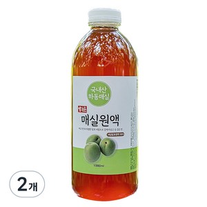 예가촌 매실청 하동 매실 원액 100% 매실액 발효액 국산 매실액기스, 1L, 2개