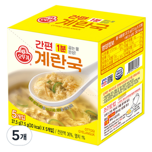 오뚜기 간편 계란국 5개입, 37.5g, 5개