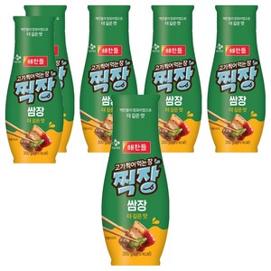 해찬들 찍장 쌈장 튜브형, 300g, 6개