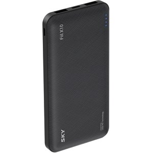 스카이 필 X10 QC3.0 PD 고속충전 보조배터리 10000mAh, SKY-X10PD, 블랙