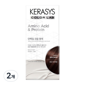 케라시스 단백질 크림 염모제 120g, 초코브라운, 2개