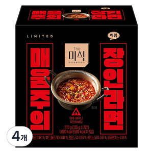 더미식 매움주의 장인라면 135g, 4개