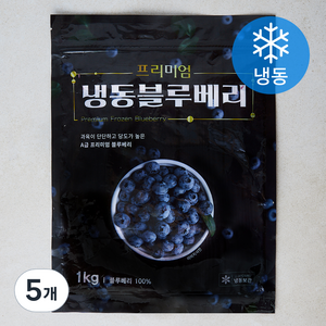프리미엄 블루베리 (냉동), 5개, 1kg