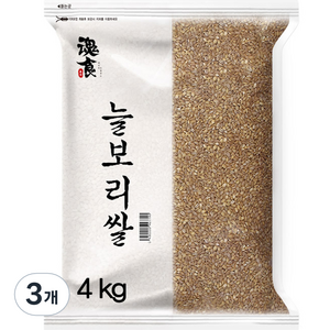 혼식 국산 늘보리쌀, 4kg, 3개