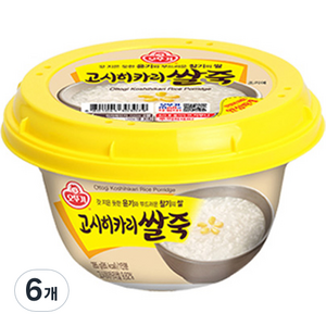 오뚜기 고시히카리 쌀죽, 285g, 6개