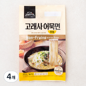 고래사어묵 고래사 어묵면 우동, 225g, 4개