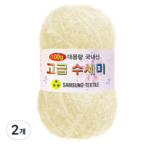 yana 대용량 고급 수세미 100g, 136 옐로우아이보리, 2개