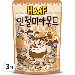 바프 인절미 아몬드, 120g, 3개