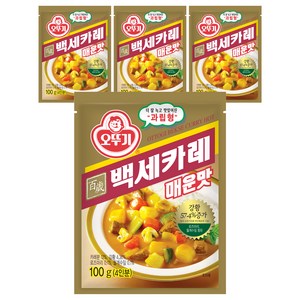 오뚜기 백세카레 매운맛 과립형, 100g, 4개