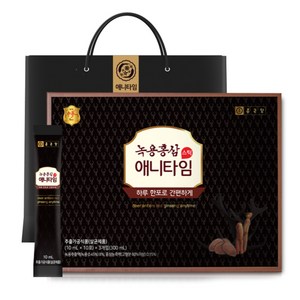 종근당 녹용홍삼 애니타임 스틱 30개입 + 쇼핑백, 300ml, 1개