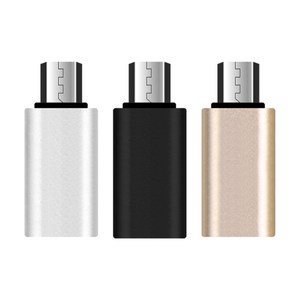 칼론 USB TYPE C to micro 5pin 변환젠더 ET-C5P 3개, 블랙+실버+골드, 1세트