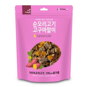 자연애채널펫 순 오리고기 고구마말이 져키 강아지 간식, 혼합맛(오리/고구마), 300g, 1개