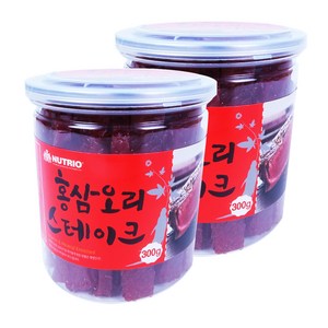 뉴트리오 스테이크 반려견 간식, 홍삼 + 오리 혼합맛, 300g, 2개