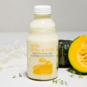 범산목장 유기가공식품인증 단호박 요구르트, 450ml, 1개