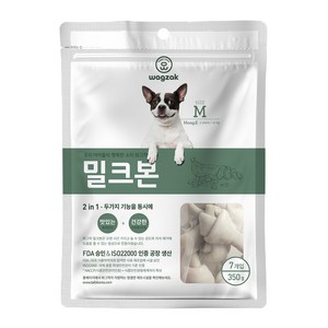 와그작 밀크본 덴탈껌 M 7p, 밀크, 1개