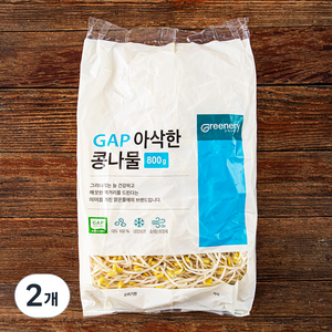 맑은물에 그리너리 GAP 인증 아삭한 콩나물, 800g, 2개