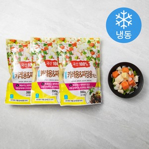 그린피아 냉동 카레용 짜장용 믹스 (냉동), 350g, 3개