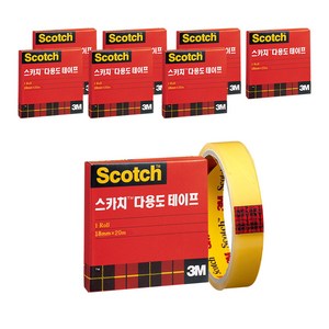 스카치 다용도 셀로판 테이프 리필 500 18mm x 20m, 8개