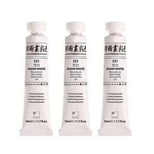 신한화구 한국화물감 331 설백 3p, 50ml, 1색