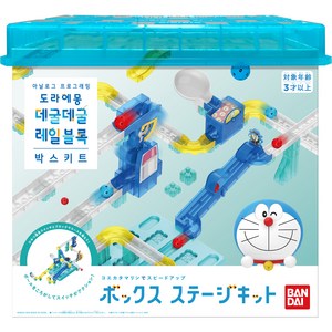 반다이남코 도라에몽 데굴데굴 레일블록 박스키트 79p, 혼합색상, 1개