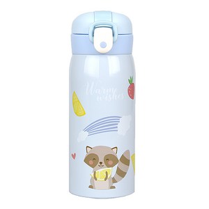 애니멀프렌즈 원터치 보온보냉 텀블러, 블루, 350ml