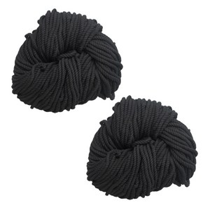 태광 마크라메 실 60합 4mm, 13 블랙, 2개