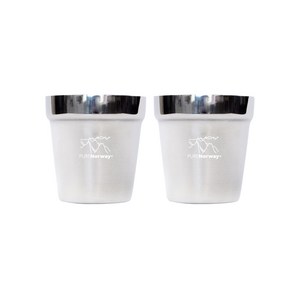 퓨어 노르웨이 스텐 이중컵 160ml, 혼합색상, 2개