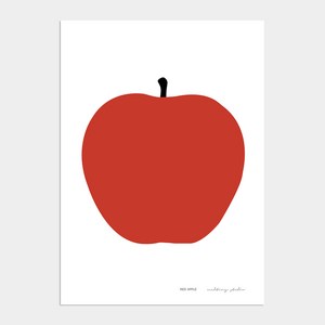 멜팅스튜디오 돈을 부르는 사과 그림 포스터 Red apple