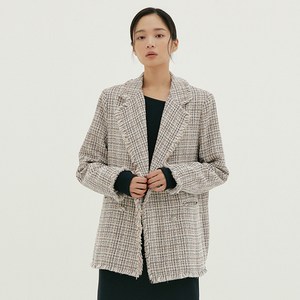 리올그 여성용 NOI MONO CHECK TWEED JACKET