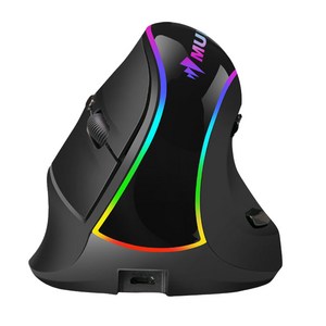 Murray 무선 블루투스 RGB 디자인 버티컬 마우스 BM-550, 블랙