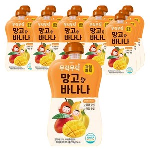 이유케어스 유아용 무럭무럭 과일 퓨레 망고랑 바나나 100g, 망고 + 바나나 혼합맛, 12개