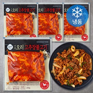 올반 바짝오리 고추장불고기 (냉동), 200g, 4팩